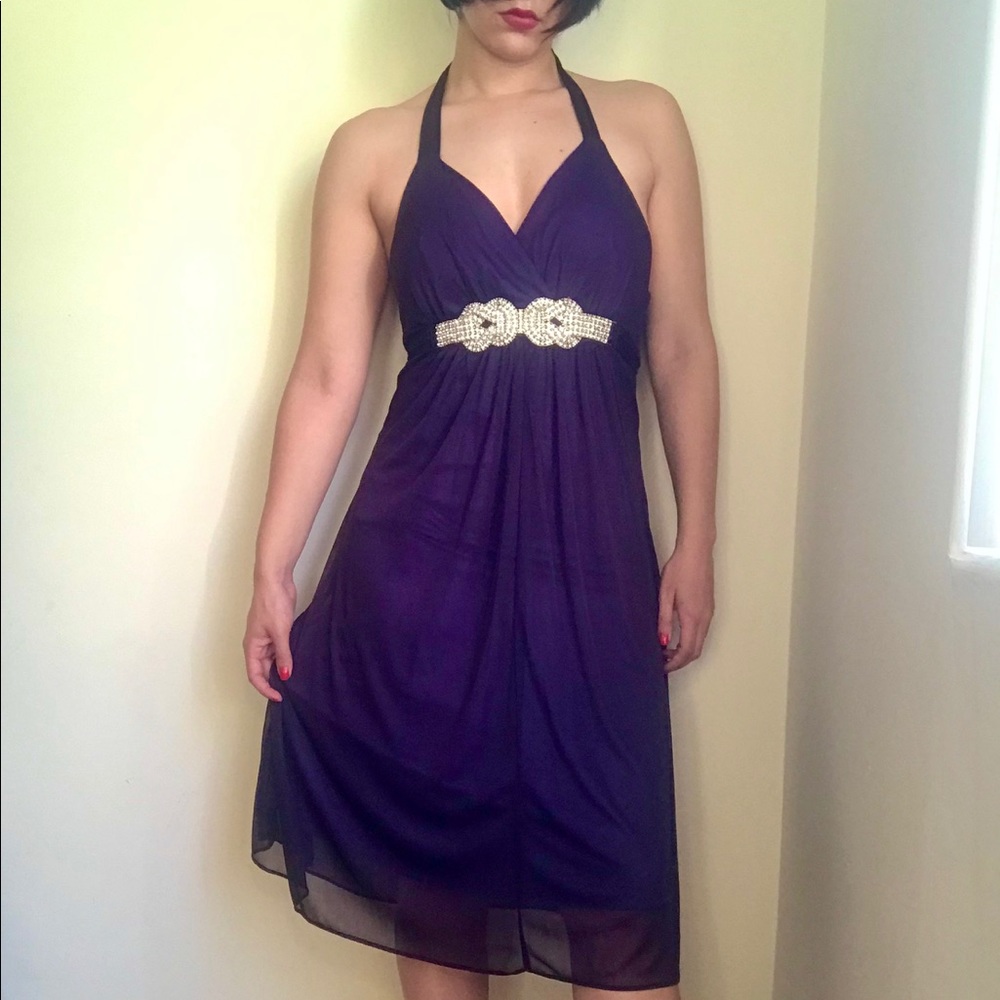Purple Halter Dress